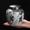 Bouteilles de stockage pot en céramique classique avec couvercle thé maison grande capacité café en grains Snack boîte Antique Vase décoration