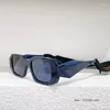 Lunettes de soleil de marque de styliste pour femmes et hommes, Vintage, carrées irrégulières, Protection UV, nuances d'extérieur, 2024