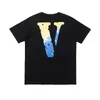 Vlone T-Shirt Big "V" Tshirt Men / Women's Fashions Trend High Street Hip-Hip-Hip-Hip100 ٪ Cotton Printed Round Deter Diert US Size S-XL 1571