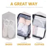 Storage Bags 12 Pcs Transparent Shoe Bag Zipper Travel Outdoor Sneakers Organizer Sandals Organizers Lock Plastic Pouches Sports Shoes