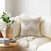 Funda de almohada con borlas bohemias, funda de algodón de estilo nórdico marroquí para sala de estar, sofá, decoración del hogar, 30x50cm, 45x45cm