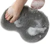 Carpets Back Foot Wash Brush With Sucker Massage Mat Scrubber Exfoliating Pad