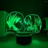 Gece Işıkları 3D Lamba Anime Dingnronpa Manga Öldürme Harmony Led Oyun Kokichi Oma Yatak Odası Dekor Çocuk Hediyesi