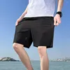 Herren-Shorts zum Laufen, im Street-Style, schnell trocknend, für Fitnessstudio, mit elastischer Taille, Reißverschlusstaschen für das Training