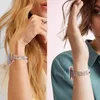 Bracelet de bijoux en métal à quatre rangées de diamants, bracelet de montre à maillons pour Apple Watch série 3 4 5 6 7 8 9 iWatch 40 mm 41 mm 44 mm 45 mm Ultra 49 mm