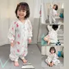 Babyslaapzak Leuke Meisjes Winter Warm Baby Slaapzak Met Voeten 1-4Years Kinderen Groei Deken Nachtkleding Kinderslaapzak 240311