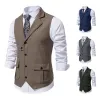 Vests 2023 New Men's Vest Suit Vest Single breasted Designer Brand Sleeveless Formal Coat Top Adult Vest Coat