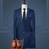 Trajes para hombres Blazers de boda Conjunto Elegante 2 piezas Chaquetas Chaleco Pantalones Negocios de lujo Abrigos completos formales 2024 240315