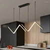 Lustres Nordique LED lustre irrégulier longues lignes innovant salon lumières moderne minimaliste suspension pour chambre étude