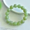 Strand An Jade Qinghai Material Joias Pulseira Verde Lago 1690#