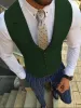 Vesten Heren Pak Vest Zilvergrijs Op maat gemaakte kraag Single Breasted Mannelijke Gentleman Business Vest voor Mannen Trouwjurk Vest 2022