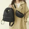 Borse da scuola Zaino da donna Trend Studente universitario Viaggio leggero a doppio uso Piccolo con borsa sul petto staccabile