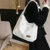 Borse a tracolla Borsa in velluto a coste Borsa tote di grande capacità in stile coreano Casual Semplice Pendolarismo Tinta unita Shopping di strada Tendenza Viaggi