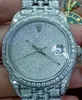 تمثال نصفي لأسفل مشاهدة M126334 Super 3135 حركة السيارات 41 ملم Dayjust جميع المثلجة Moissanite Men Eta Bling Hip Hop