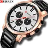 Montres hommes décontracté chronographe montre-bracelet marque de luxe CURREN acier inoxydable résistant à l'eau 30 M Relogio Masculino226y