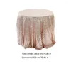 Table Cloth Sequin Tablecloth Round Sequins Tablecloths Rose Gold Wedding Polyester Banquet