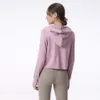 Lu Casaco Align Hoody Lemon Algodão Casaco Novo Inverno Correndo Feminino Engrossado Yoga Fiess Terno Treinamento Top Jaquetas Apertadas Mulheres com Polegar 2024