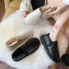 Stivali da donna scarpe inverno fodera peluche slipon luminose e piatti impermeabili caldi impermeabili signore