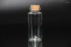 Flaskor 20 st 30 70mm 30 ml glas önskar flaska tomma prov förvaring burkar flaskor med korkstoppare för dekoration diy hantverk