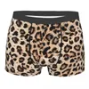 Underpants Sexy Leopard Padrão Boxer Shorts para Homens 3D Impresso Masculino Animal Pele Cueca Calcinhas Stretch