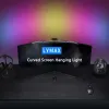 Controle lymax display luz computador proteção para os olhos tela de superfície curvada luz pendurada lâmpada de controle sem fio para estudo leitura jogos