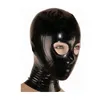 Soutien-gorge Ensembles MONNIK Masque en latex noir Open EyesNostrils Capuchon unisexe avec fermeture à glissière arrière à la main pour costume body cosplay clubwear