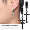 Backs Earrings 3 Pairs Of Cross Shape Chic Ear Clip Fashion Jewelry For Men Women