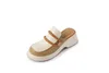 74 Jurk Enkele Schoenen Dames in Lente en Zomer Leer Plat 2024 Dames Platform 64201 Sprg