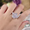 GEMS BALLET Pear Shape Diamondfire CZ White Cluster Handmade Rings 925 Sterling Silver Three Stone Engagement Ring 240315