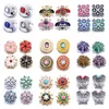 Charm Bilezikler 10 PCS/Lot Mix Snap Takı Rhinestone Yuvarlak Metal 18mm Düğmeler Uygun Bilezik Kolye DIY değiştirilebilir