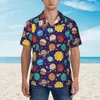 Casual overhemden voor heren, overhemd met abstracte zonprint, Sunshine, elegante Hawaiiaanse heren, strand, streetstyle, op maat gemaakte oversized blouses