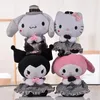 Desenhos animados Kuromi brinquedos de pelúcia bonecos de pelúcia anime presentes de aniversário decoração de quarto de casa