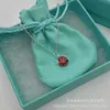 المصمم Tiffay و COS High-end monengel Ladybug S925 Sterling Silver Necklace Wimitiesite Remiciesite متخصصة في سلسلة الترقوة الحشرات المتخصصة