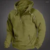 Herrtröjor Autumn Winter Hooded Solid Color Hoodie Europe USA Youth Sports Leisure Loose Coat Custom Logo