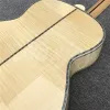 Gitara 12 strun 43 "Naturalny stały świerk j200 gitara akustyczna abalone heban podstrunkowa pł. Klonowy jumbo body elektryczne guitarra