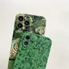 Cajas verdes del teléfono celular de la moda IPhone 15 14 14pro 13promax 12pro Funda protectora