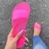 HBP غير العلامة التجارية Sandalia de Gelatina Neon Transparente Flip Flops Slides Slipper مسطح واضحة