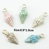 Colares de pingente 10 Pçs / set Esmalte Ocean Conch Shell DIY Brincos Pulseira Jóias Makings Starfish Acessórios de artesanato náutico