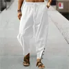 Men's Pants Cotton And Linen Men Summer Solid Color Trousers Casual Loose Fitness Baggy Streetwear Breathable Harem