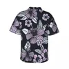 Camisas casuales para hombres Camisa hawaiana con estampado de flores retro Vacaciones para hombres Blusas de gran tamaño elegantes y cómodas de manga corta con flores bonitas