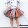 Klänningar flickor svart vit tutu kjolar barn balett tyll pettiskirts underskirt med band bow barn halloween fest kostym kjolar