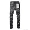 Jeans da uomo viola marca American High Street Distressed Grey Paint 9039