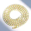 Collier de chaîne de tennis glacé 3MM 5MM hommes Hip Hop 1 rangée strass colliers ras du cou cristal pour hommes Punk bijoux cadeau de noël 240315