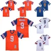 Film Futbolu 9 Bobby Boucher Jersey The Waterboy Adam Sandler Çamur Köpekleri Bourbon Kase Erkekler Koleji Tüm Dikişli Blue Beyaz Turuncu Siyah Renk Nefes Bulurt