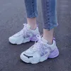 HBP Mulheres Sem Marca de Alta Plataforma Tênis Chunky Estilo de Caminhada Sapatos Moda Esportes Senhoras Menina Sapatos Casuais fabricante de tênis