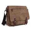 Tasche Männer Taschen Schulter Umhängetasche Große Große Laptop Leinwand Satchel Leidure Vintage Retro Starke Langlebige Designer Hohe Qualität