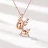 Pendant Necklaces Lovely Deer Necklace Female Elk Summer Clavicle Chain Christmas Light Luxury Niche Design High-grade Jewelry