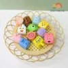 Decorative Figurines 4pcs Cartoon Cute Print 3D Colored Cake Roll DIY Jewelry Cream Gel Phone Case Resin Accessories Fairy Garden Miniatures