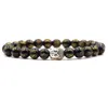 Bracelets de charme Bracelet tête de Bouddha pour femmes hommes perles de yoga en pierre naturelle Distance perlée Couple bijoux cadeau
