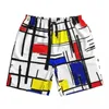 Herr shorts sommarbräda män de stijl sport fitness modern konsttryck anpassade strand korta byxor mode andningsbara badstammar